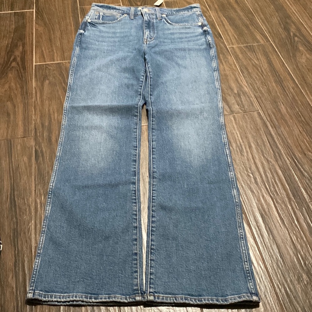 Madewell light wash high rise bootcut jeans